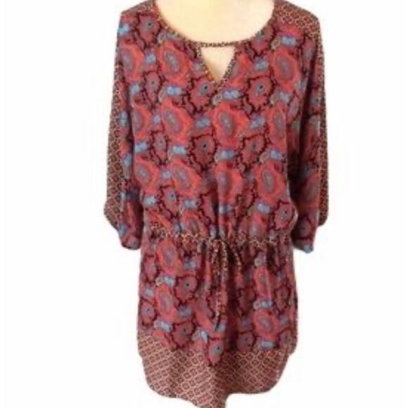 Aina Be Paisley Print Boho Dress Size Medium - Picture 1 of 8